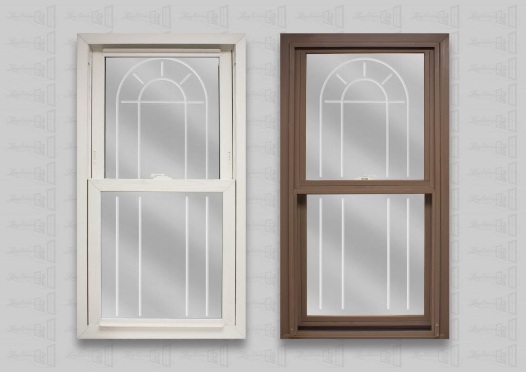 wp lang exterior bengal white cocoa powerweld double hung archview v-groove glass