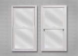lang exterior powerweld white double hung clear glass
