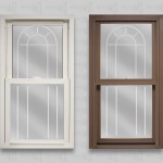 wp lang exterior bengal white cocoa powerweld double hung archview v-groove glass